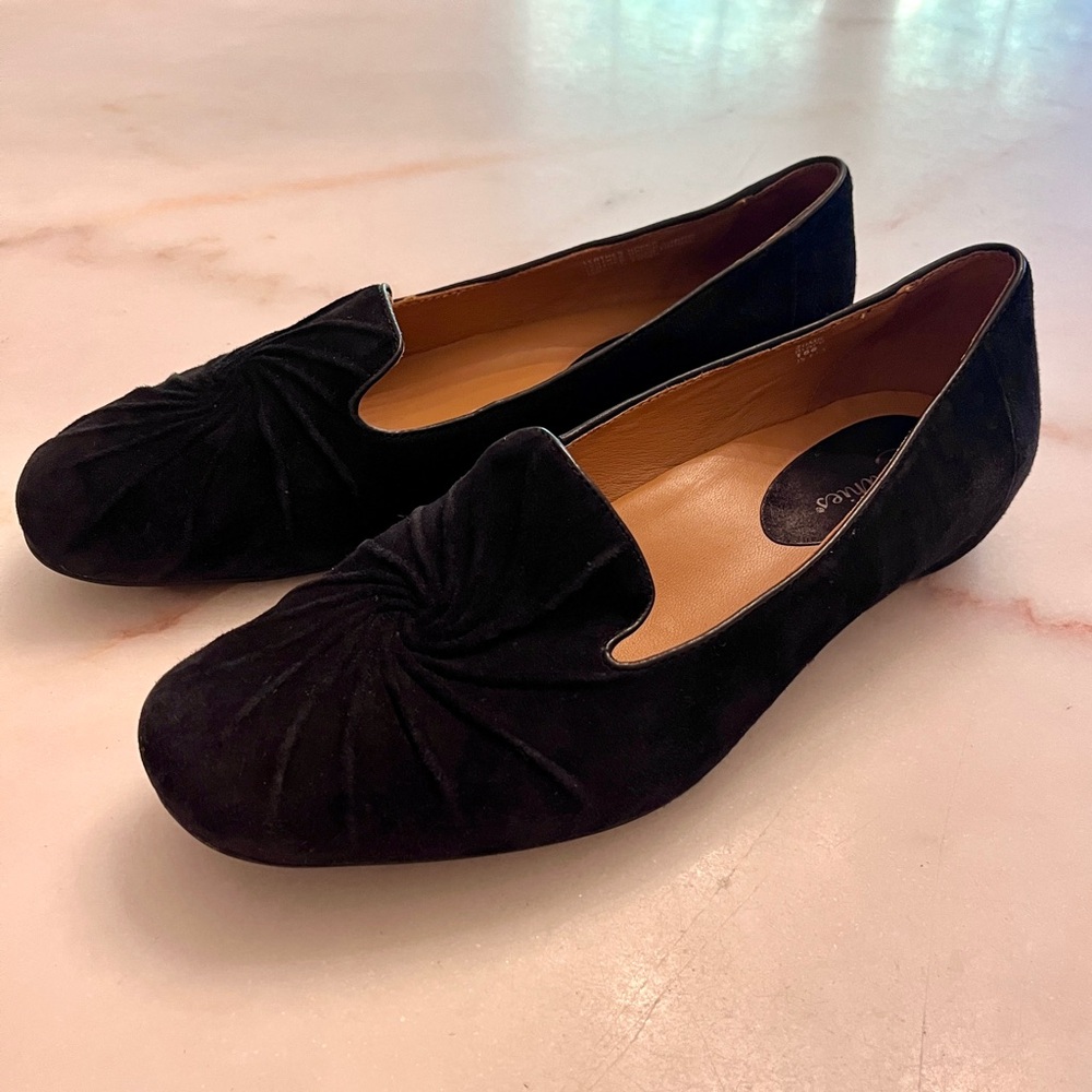 Earthies Zuma Suede Smoking Slippers Loafers Moccasin in Black Sz 10 - Picture 5 of 15